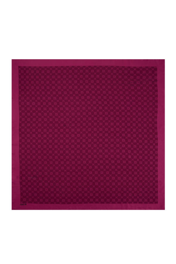 Mürdüm 100X100 1090500 ELEGANCE MONOGRAM EŞARP - 4