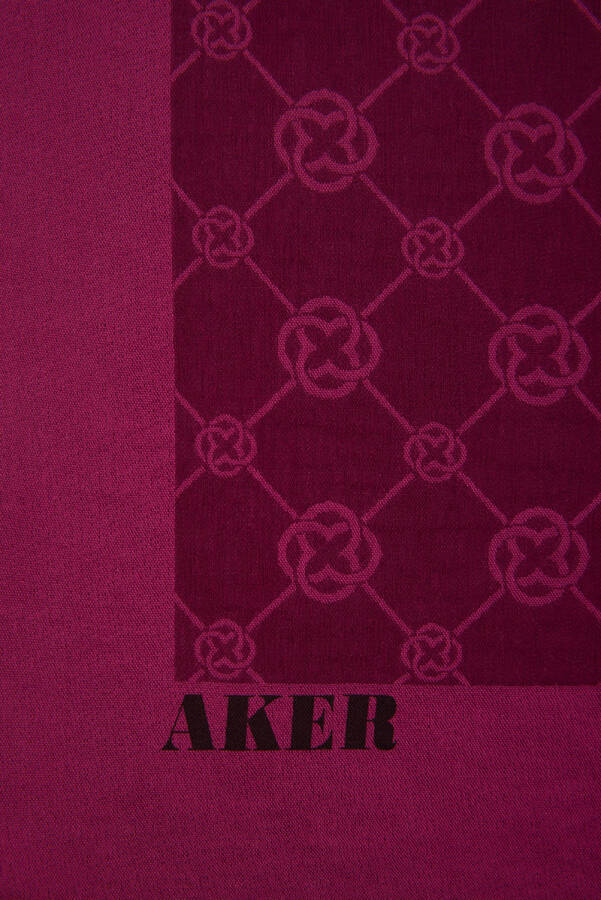 Mürdüm 100X100 1090500 ELEGANCE MONOGRAM EŞARP - 2