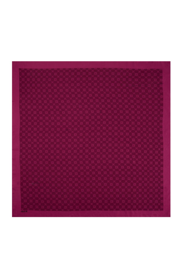 Mürdüm 100X100 Elegance Monogram Eşarp - 1