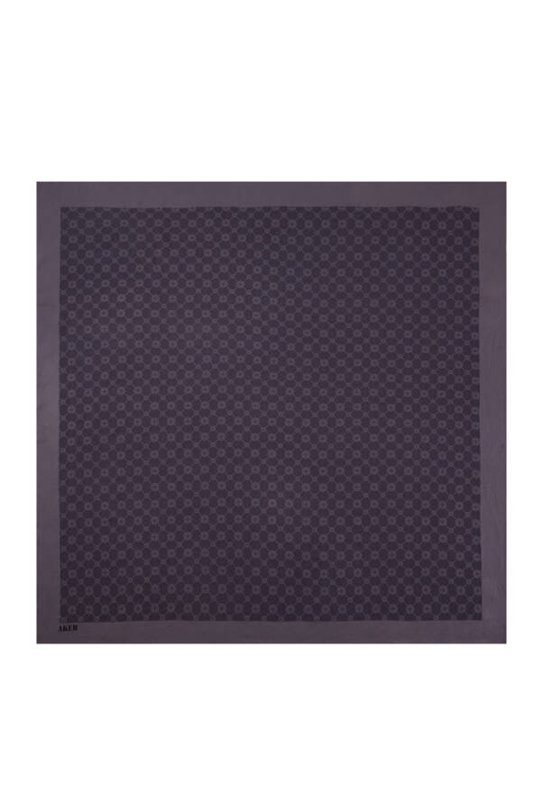 Füme 100X100 Elegance Monogram Eşarp - 4