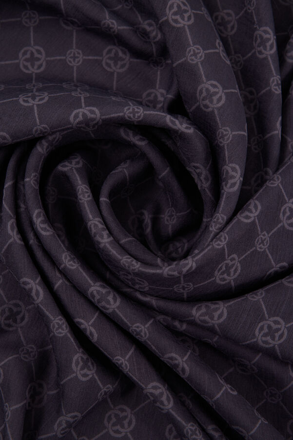 Füme 100X100 Elegance Monogram Eşarp - 3