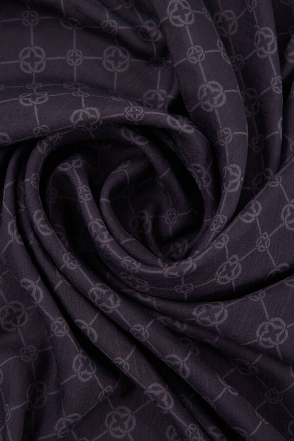Logo Desenli 100X100 1090500 ELEGANCE MONOGRAM EŞARP - 6