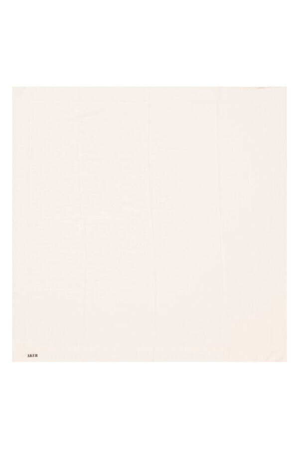 Ekru 100X100 Düz Koton Eşarp - Aker