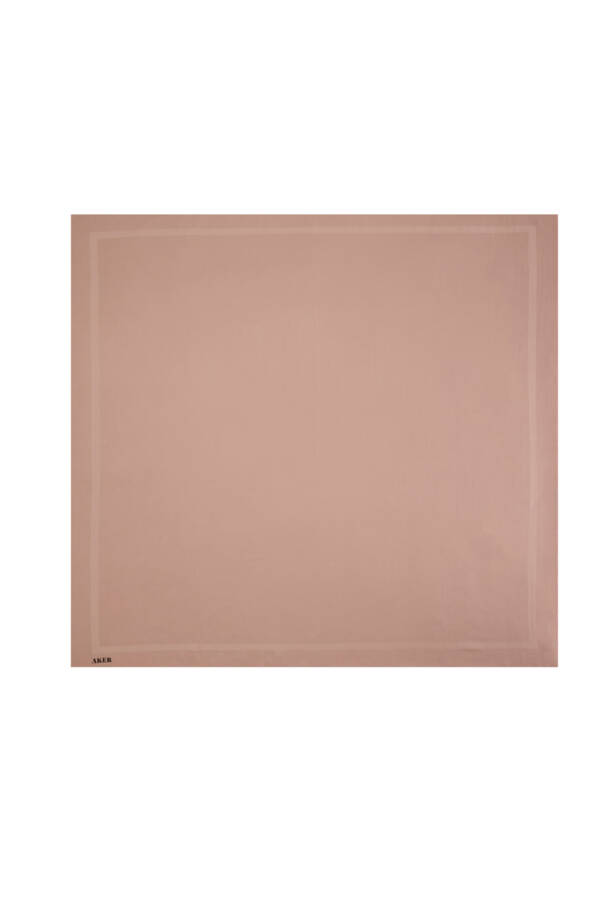 Bej 100X100 Düz Koton Eşarp - 1