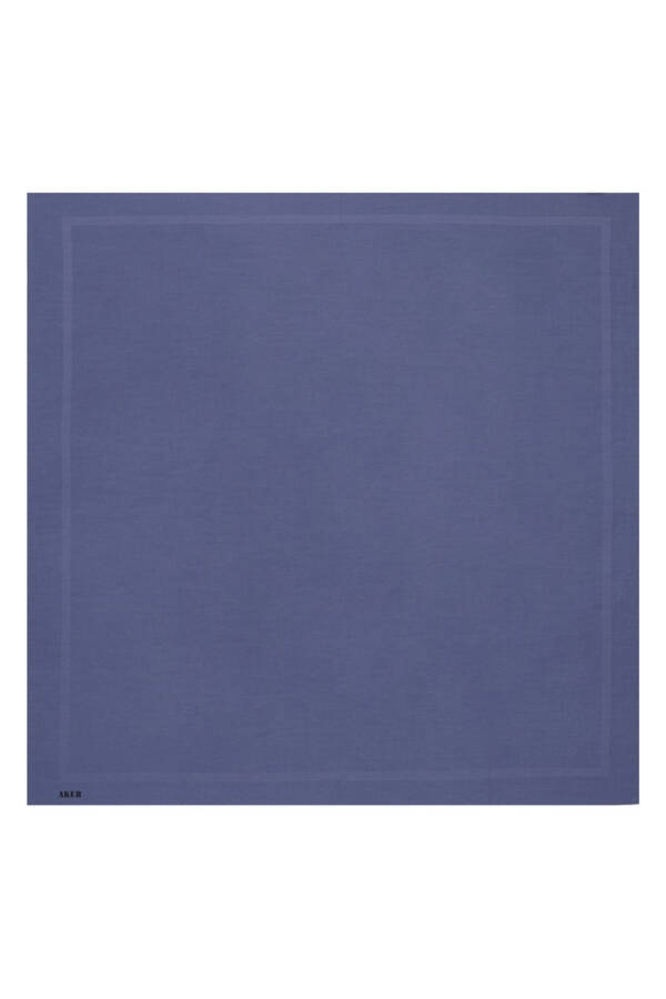 Mavi 100X100 Aker Düz Koton Eşarp - 1