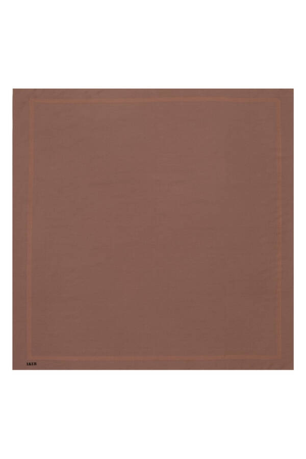 Kahverengi 100X100 Aker Düz Koton Eşarp - 1