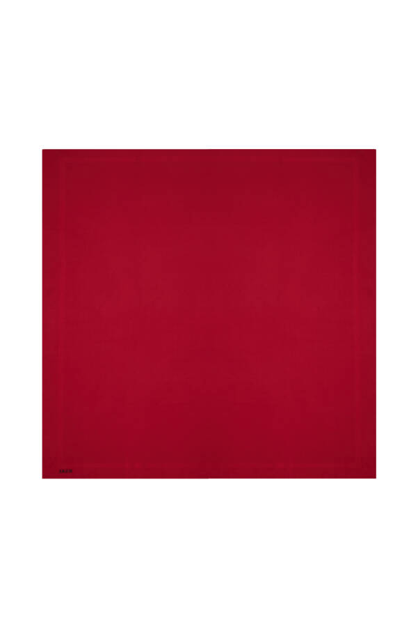 Kırmızı 100X100 Aker Düz Koton Eşarp - 1