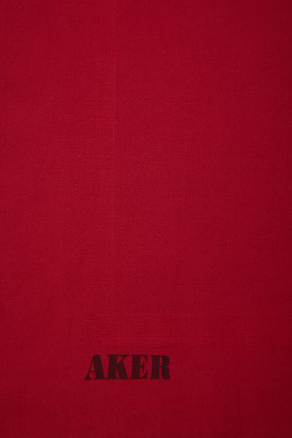 Kırmızı 100X100 Aker Düz Koton Eşarp - 3