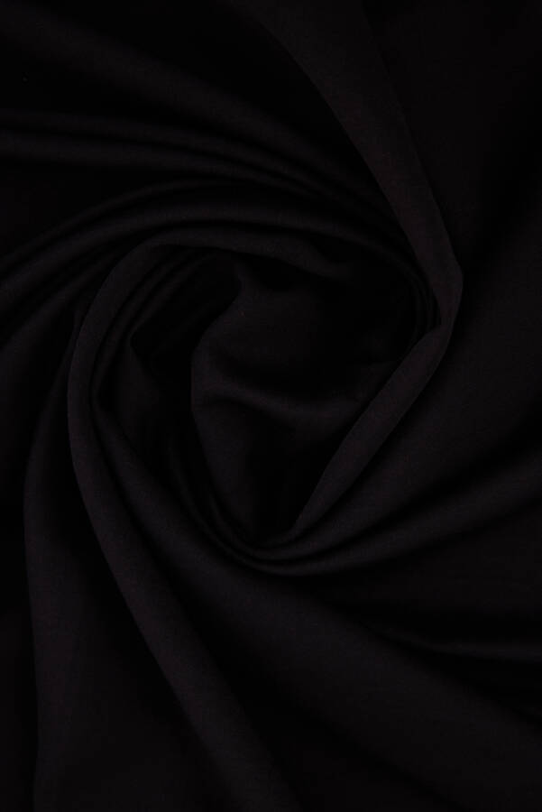 Siyah 100X100 Düz Koton Eşarp - 3