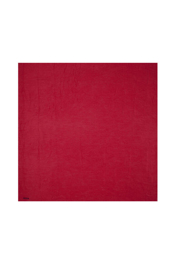 Kırmızı 100X100 Kraş Eşarp - 1