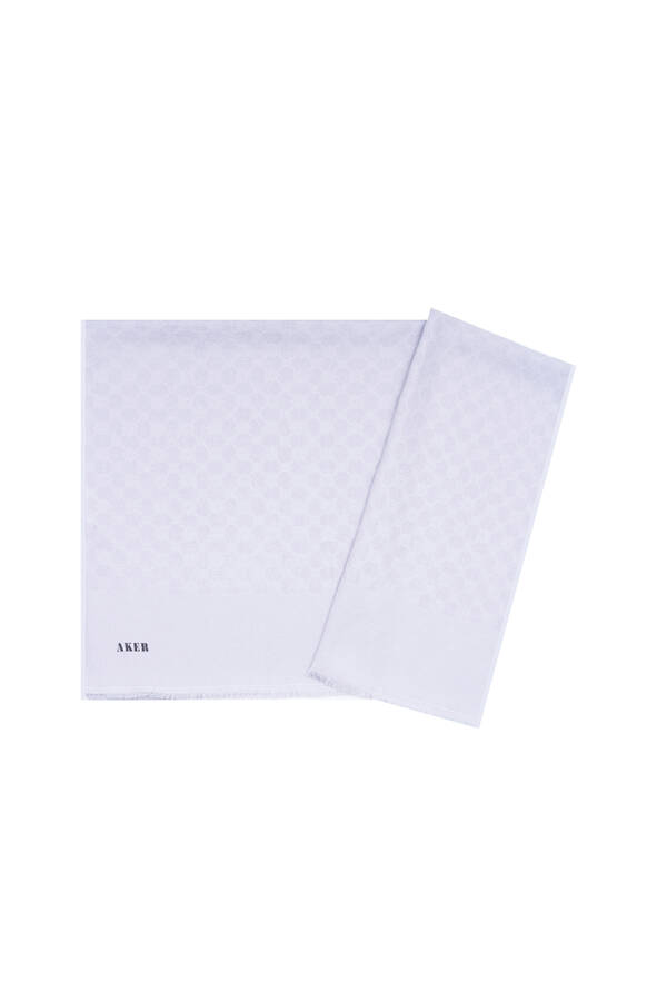 Gri 75X190 CM Elegance Monogram Şal - 1