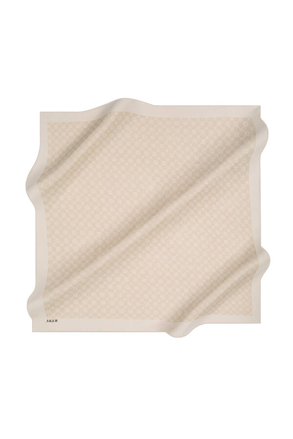 Taş 100X100 Elegance Monogram Eşarp - Aker