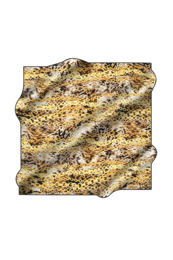 Renkli 90X90 Pierre Cardin Krep Saten Eşarp - 1