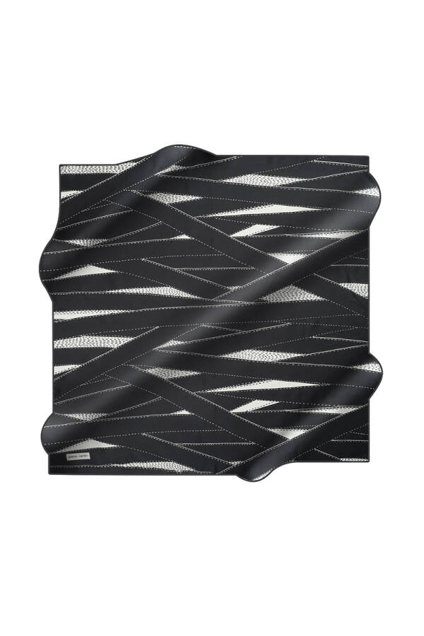 Renkli 90X90 Pierre Cardin Krep Saten Eşarp - 1