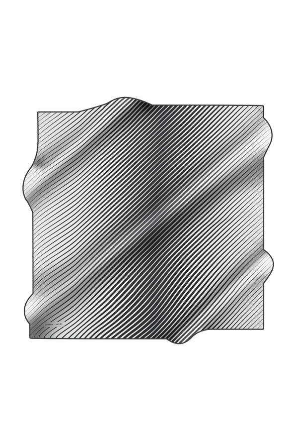 Renkli 90X90 Pierre Cardin Krep Saten Eşarp - 1