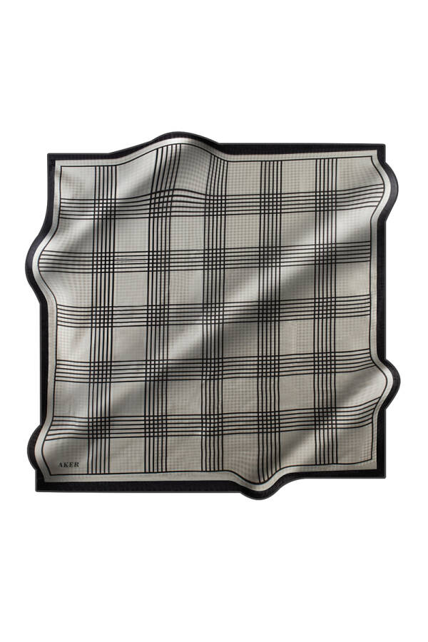 Geometrik Desenli 90X90 İpek Jakar - 1