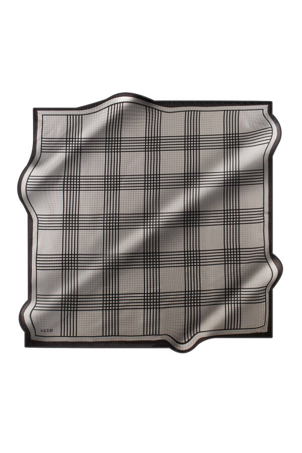 Geometrik Desenli 90X90 İpek Jakar - 1