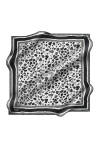 Geometrik Desenli 90X90 İpek Krep Saten 