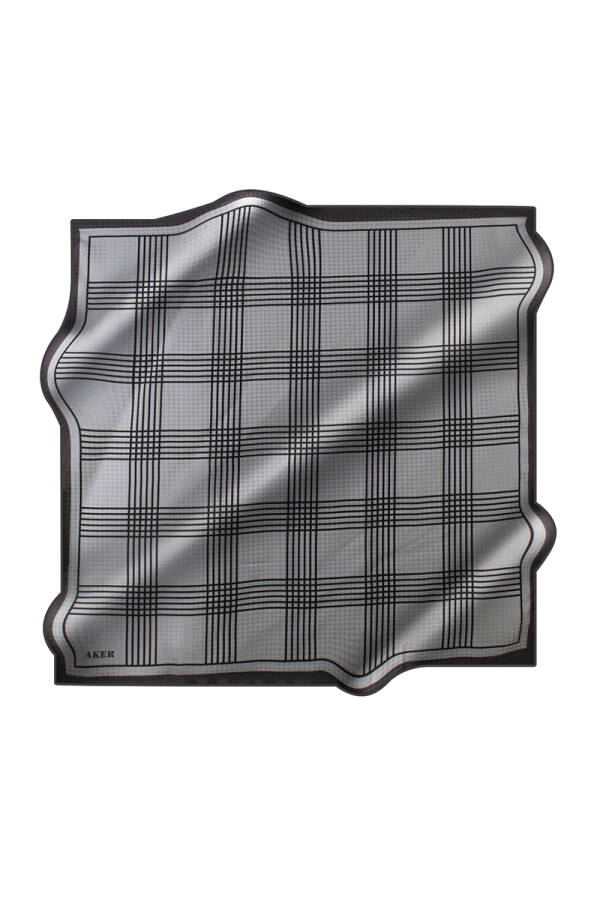 Geometrik Desenli 90X90 İpek Jakar - 1