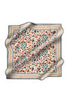 Geometrik Desenli 90X90 İpek Krep Saten 