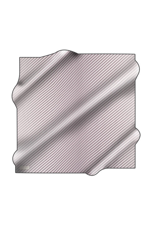 Renkli 90X90 Pierre Cardin Krep Saten Eşarp - 1