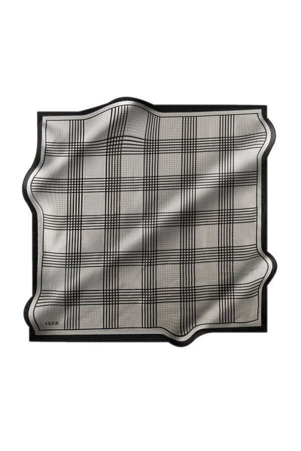 Geometrik Desenli 90X90 İpek Jakar - 1