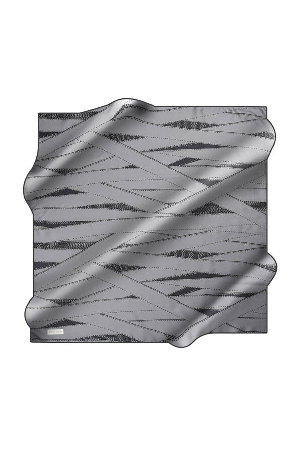 Renkli 90X90 Pierre Cardin Krep Saten Eşarp - 1