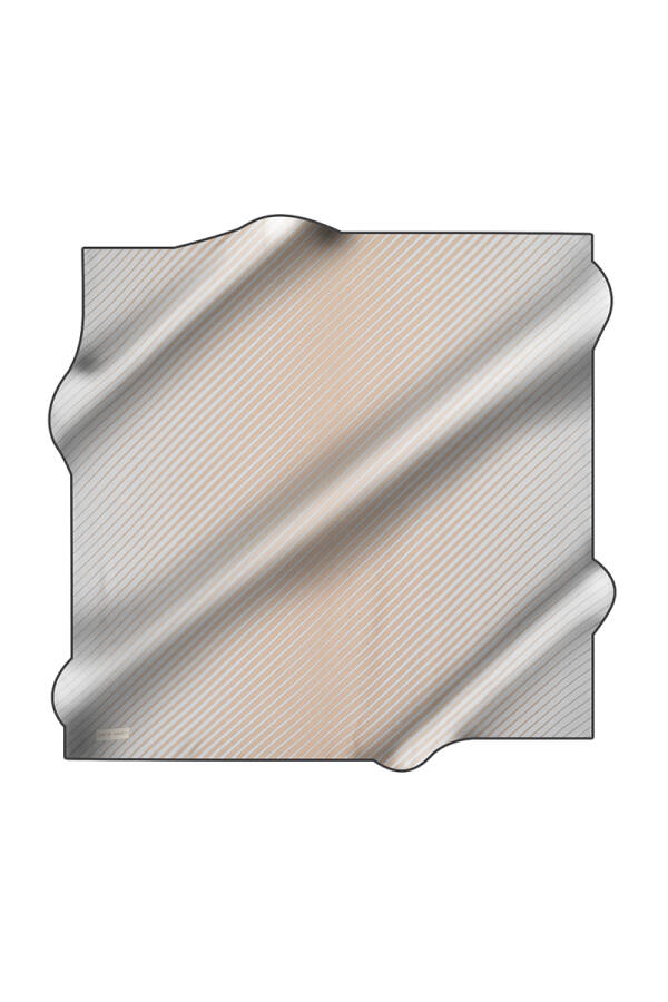 Renkli 90X90 Pierre Cardin Krep Saten Eşarp - 1