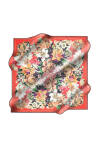 Çiçek Desenli 90X90 İpek Twill Eşarp 