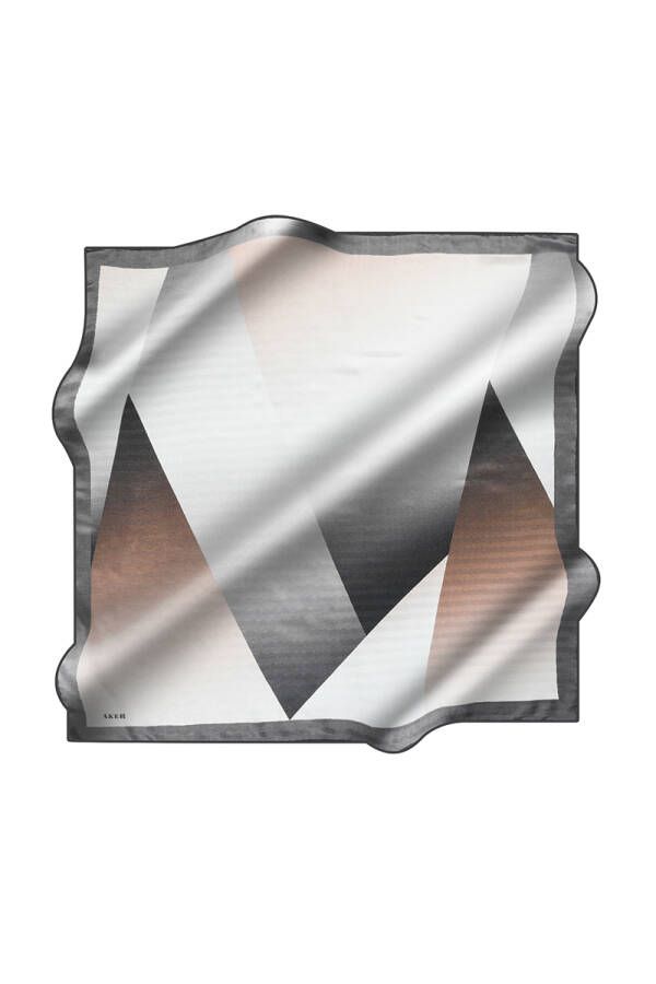 Renkli 90X90 İpek Jakar - Aker