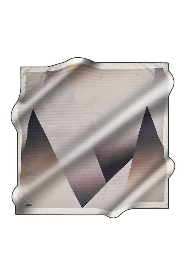 Geometrik Desenli 90X90 İpek Jakar - 1