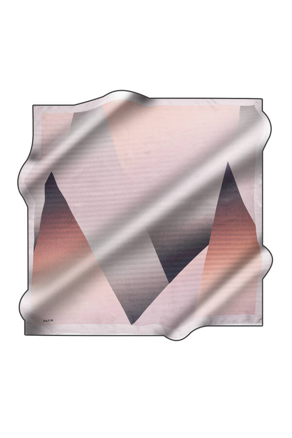 Geometrik Desenli 90X90 İpek Jakar - 1