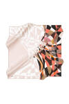 Geometrik Desenli 90X90 İpeK Krep Saten Eşarp 