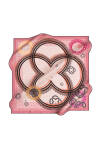 Pembe İpek Kare Logo Desenli Eşarp - 1