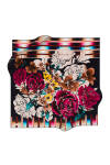 Çiçek Desenli 90X90 İpek Twill Eşarp 