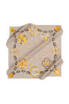 Logo Desenli 90X90 İpek Twill Eşarp 
