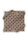 Logo Desenli 90X90 Aker İpek Krep Saten Eşarp 