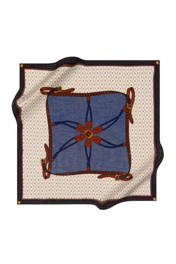 Logo Desenli 90X90 Pierre Cardin Tivil Eşarp - 1