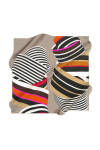 Geometrik Desenli 90X90 İpek Twill Eşarp 