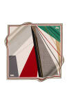 Geometrik Desenli 90X90 İpek Krep Saten Eşarp - 1