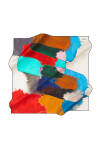 Renkli 90X90 Aker İpek Krep Saten Eşarp 