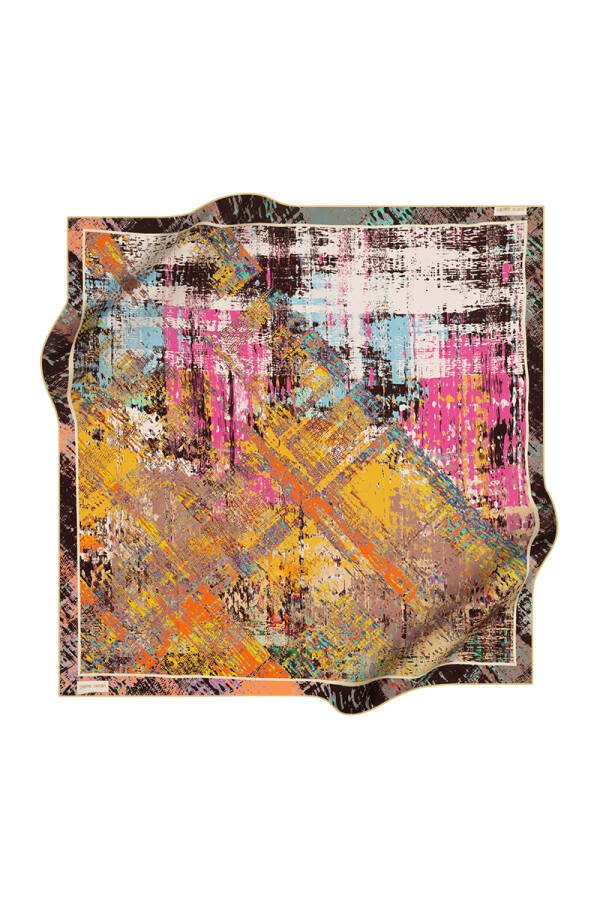 Fırça Desenli 90X90 Pierre Cardin Tivil Eşarp - 1