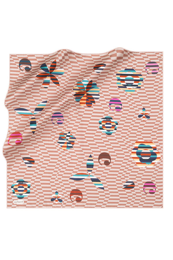 Geometrik Desenli 90X90 Cacharel Tivil Eşarp - 1