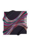 Geometrik Desenli 90X90 Aker İpek Krep Saten Eşarp 