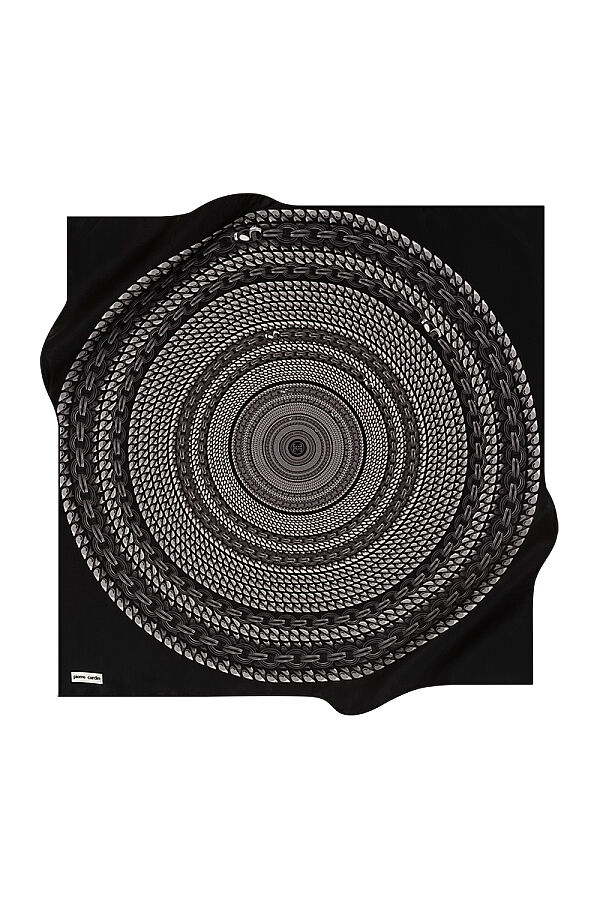 Zincir Desenli 90X90 İpek Twill Eşarp - 1