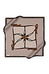 Logo Desenli 90X90 İpek Twill Eşarp 