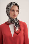 Zebra Desenli 90X90 Pierre Cardin Crepe Saten Eşarp 