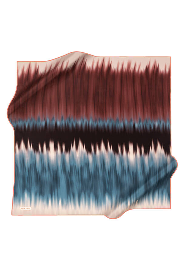 Fırça Desenli 90X90 Pierre Cardin Krep Saten Eşarp - 1