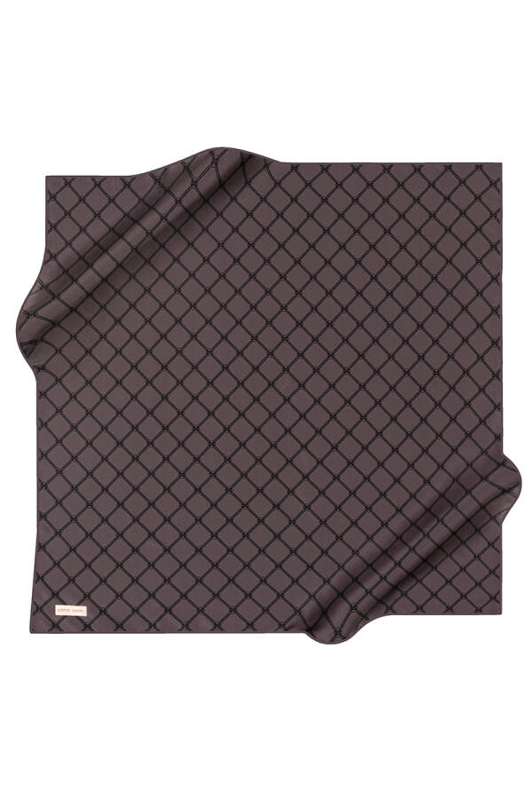 Geometrik Desenli 90X90 Pierre Cardin Crepe Saten Eşarp - 1