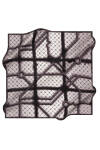 Geometrik Desenli 90X90 Aker İpek Krep Saten Eşarp - 1